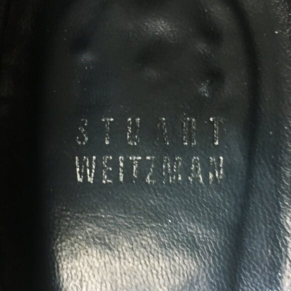 STUART WEITZMAN 🐈‍⬛ Black Open Toe Kitten Heels - Picture 11 of 15